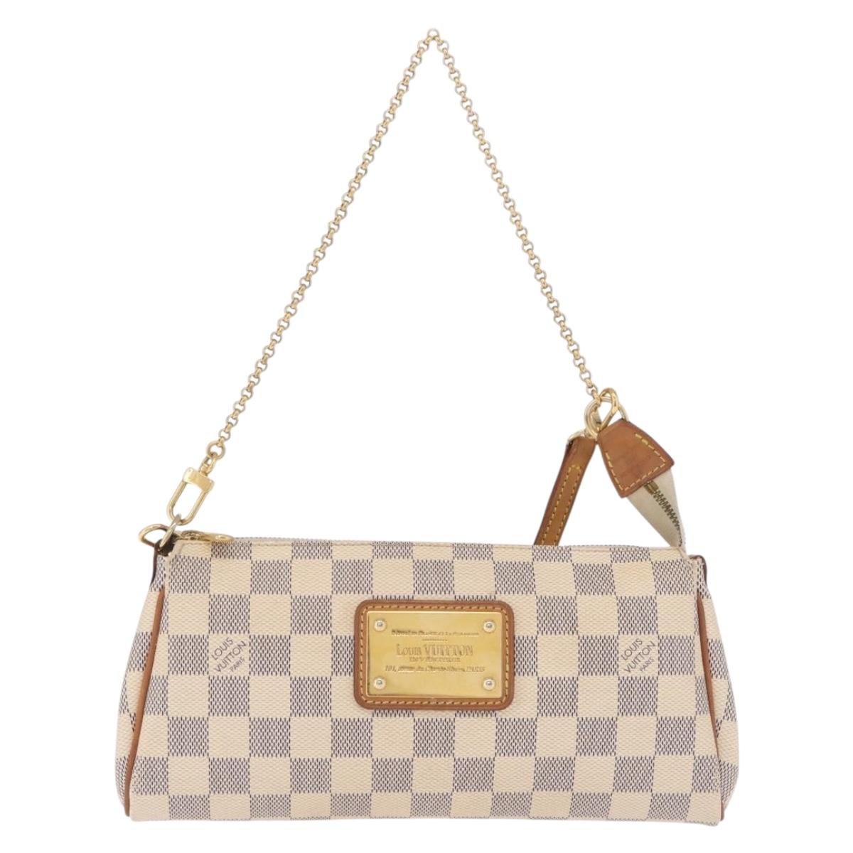 LOUIS VUITTON Damier Azur Eva Shoulder Bag 2way N55214 LV Auth 210254A