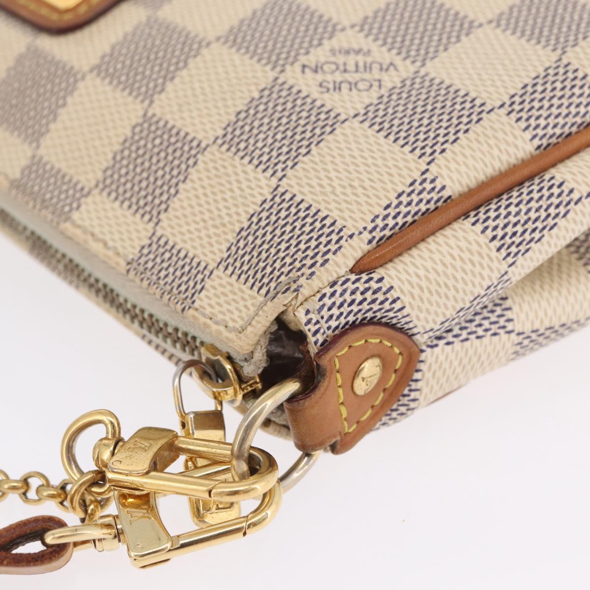 LOUIS VUITTON Damier Azur Eva Shoulder Bag 2way N55214 LV Auth 210254A