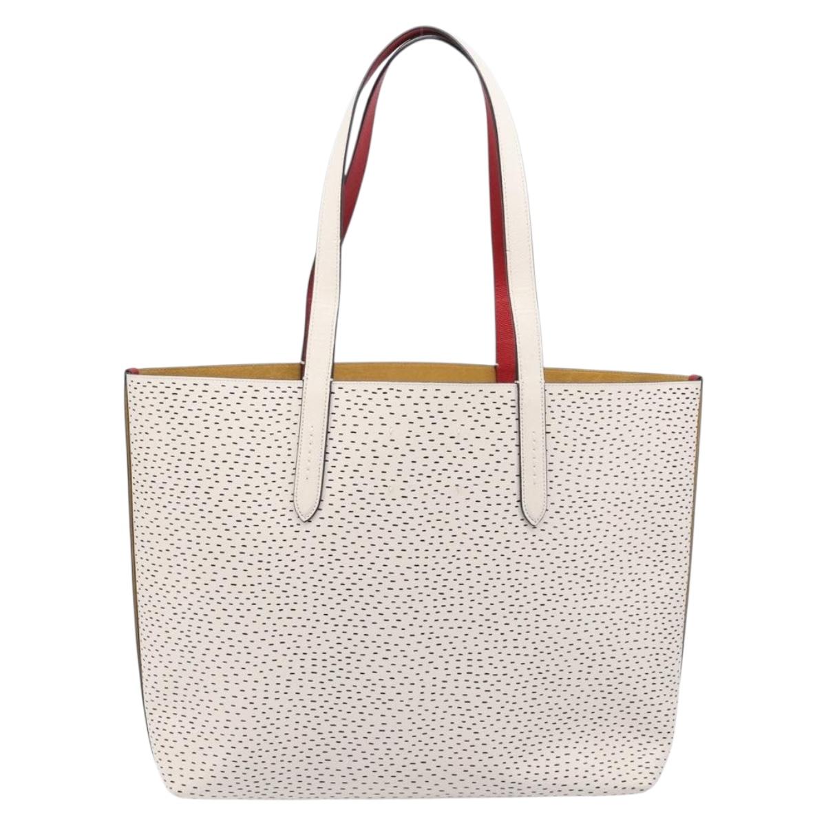 Coach Mickey Tote Bag Leather White Auth 210265V