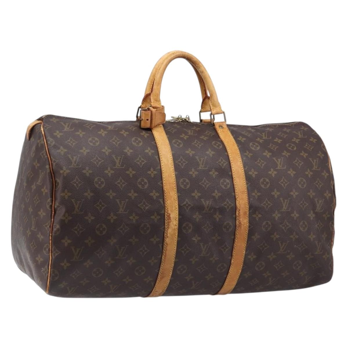 LOUIS VUITTON Monogram Keepall 60 Boston Bag M41422 LV Auth 210276