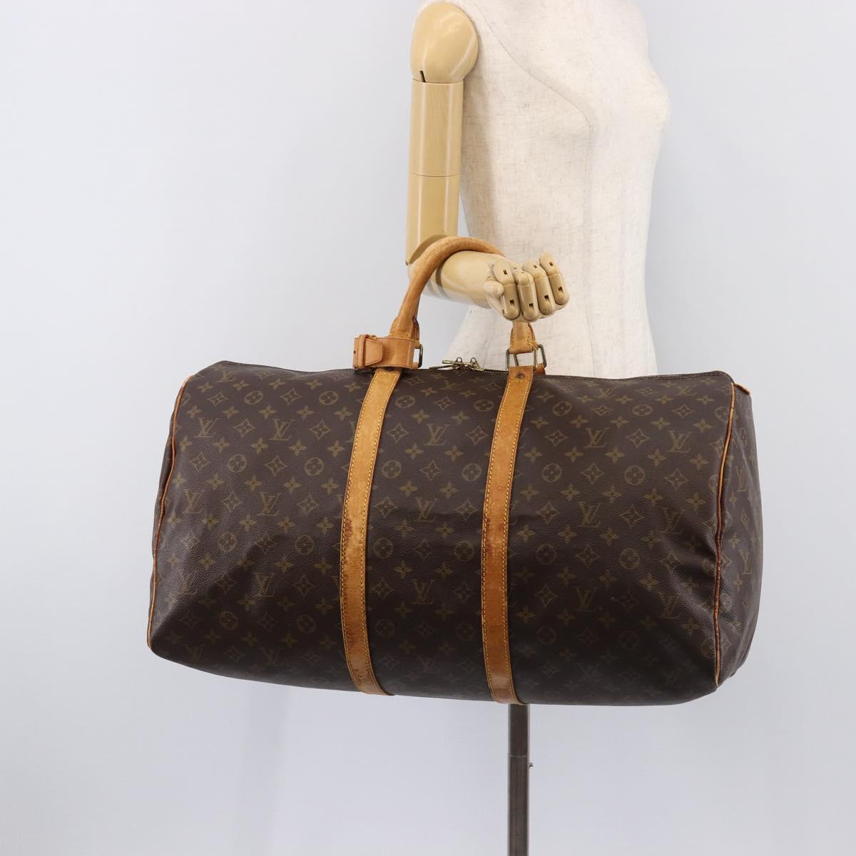 LOUIS VUITTON Monogram Keepall 60 Boston Bag M41422 LV Auth 210276