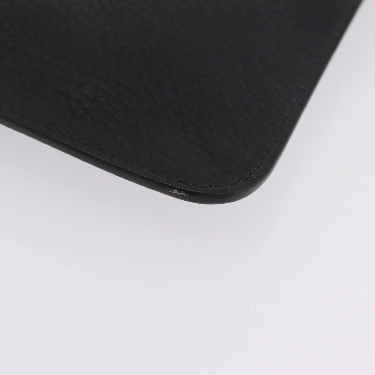 LOUIS VUITTON Cabalite Pouch Leather Black Silver LV Auth 210280A