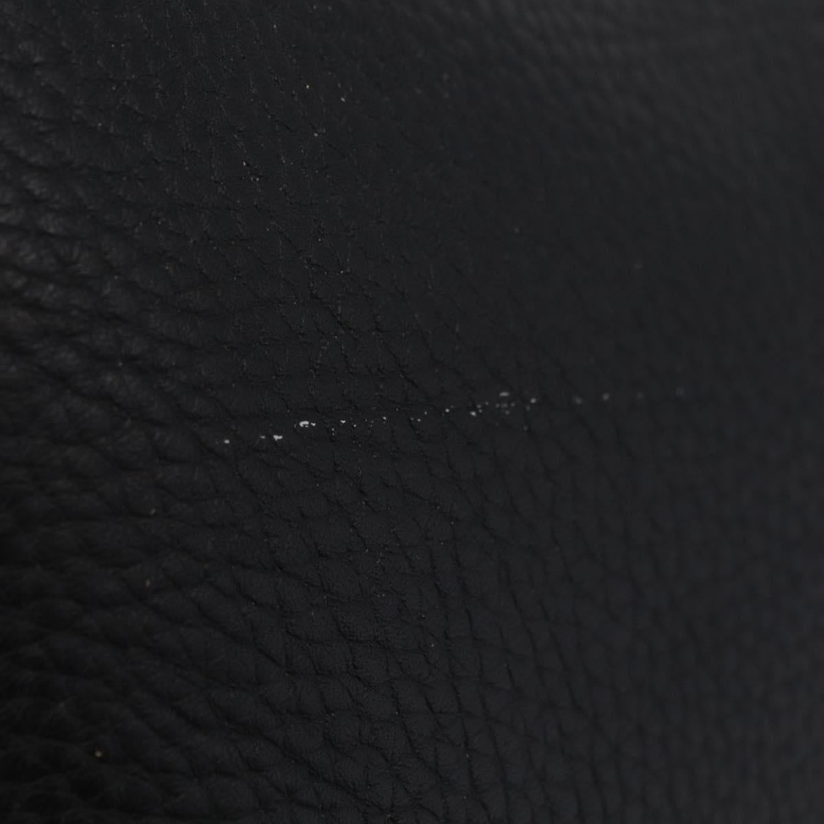 LOUIS VUITTON Cabalite Pouch Leather Black Silver LV Auth 210280A