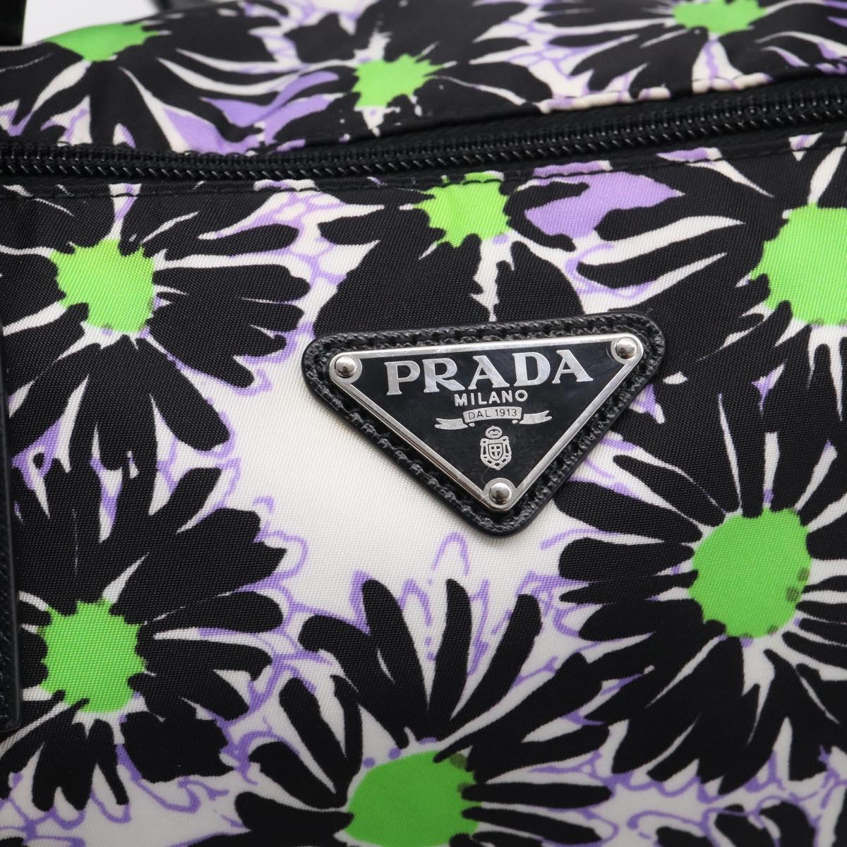 PRADA Tote Bag Nylon 2way Purple Silver Auth 210285A