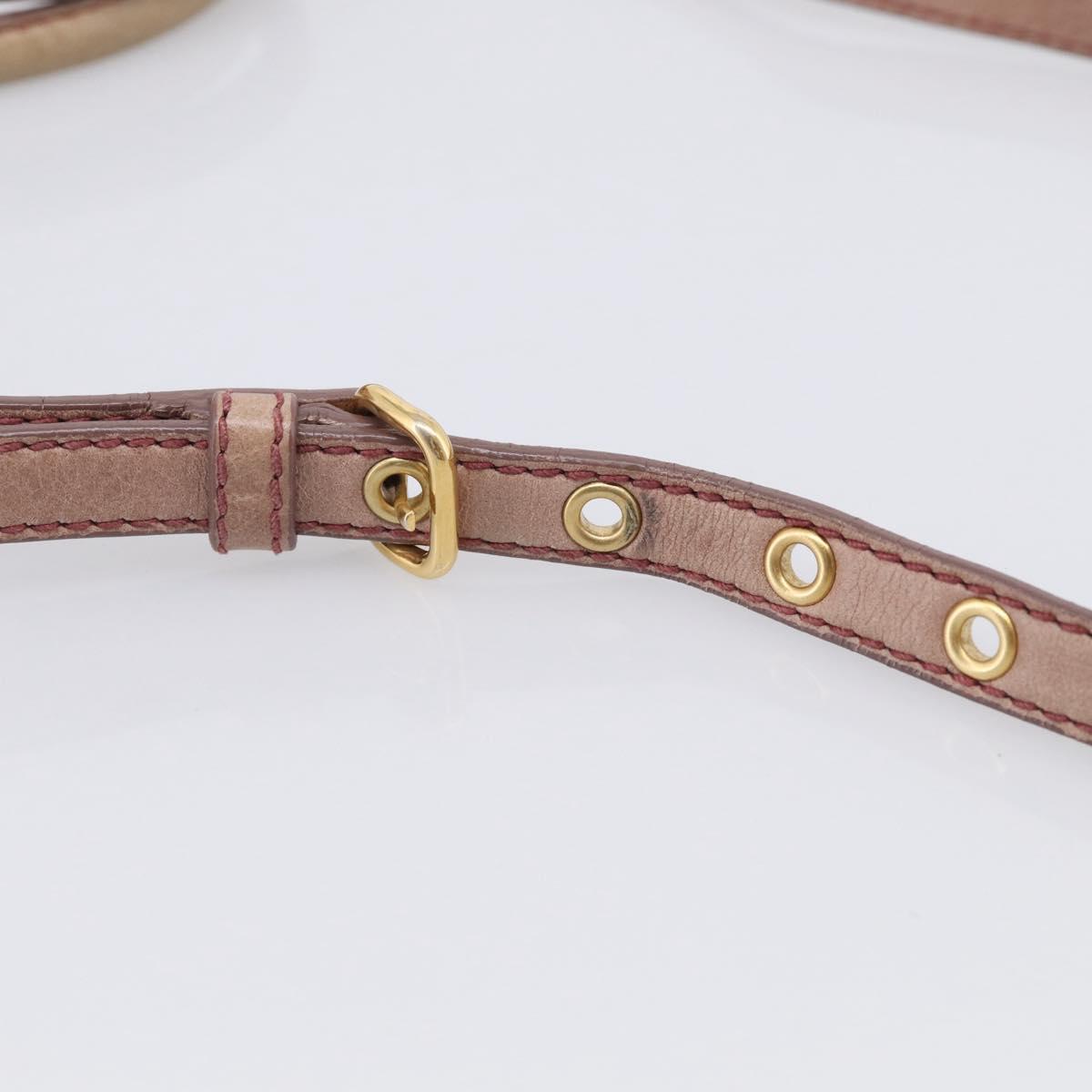 Miu Miu Matelasse Hand Bag Vitellolux 2way Pink Gold Auth 210286A