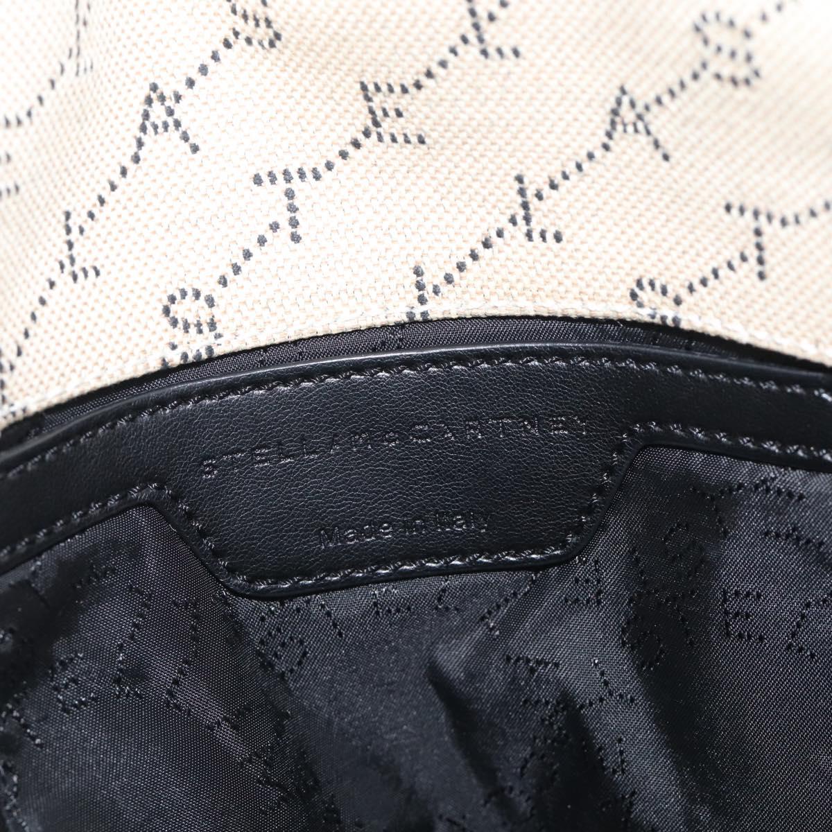 Stella McCartney Chain Falabella Bag Canvas Beige Silver 371223 Auth 210289A
