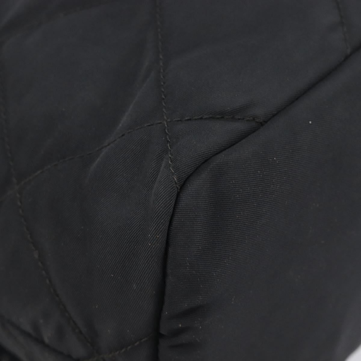 PRADA Backpack Nylon Black Gold Auth 210304
