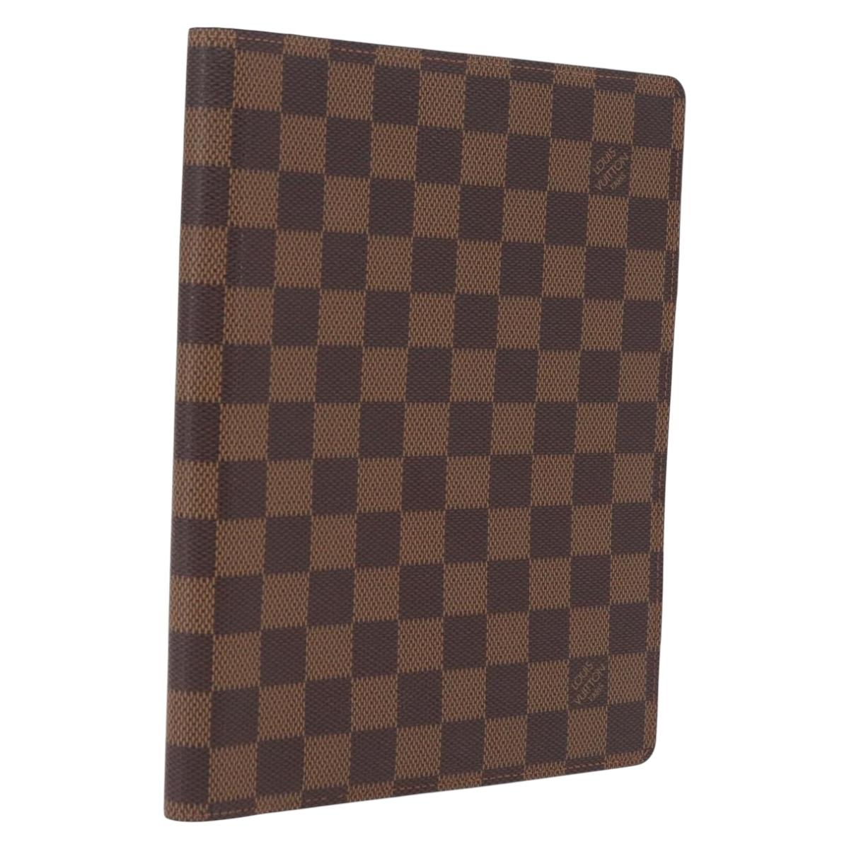 LOUIS VUITTON Damier Ebene Agenda Bureau Day Planner Cover R20702 Auth 210330A