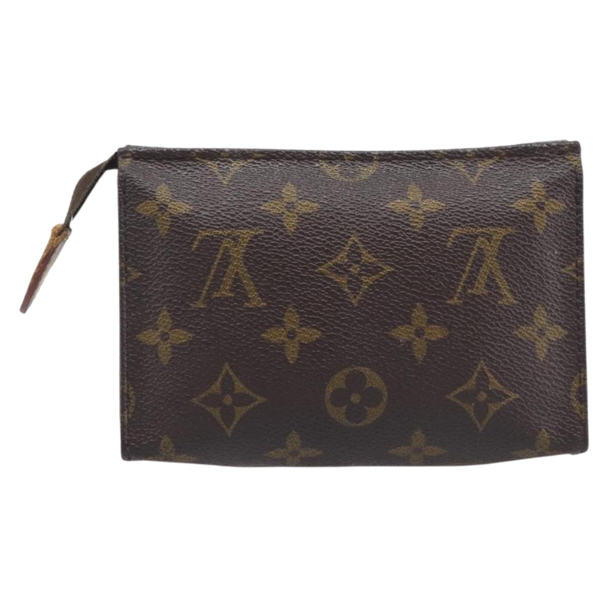LOUIS VUITTON Monogram Poche Toilette 15 Pouch M47546 LV Auth 210331