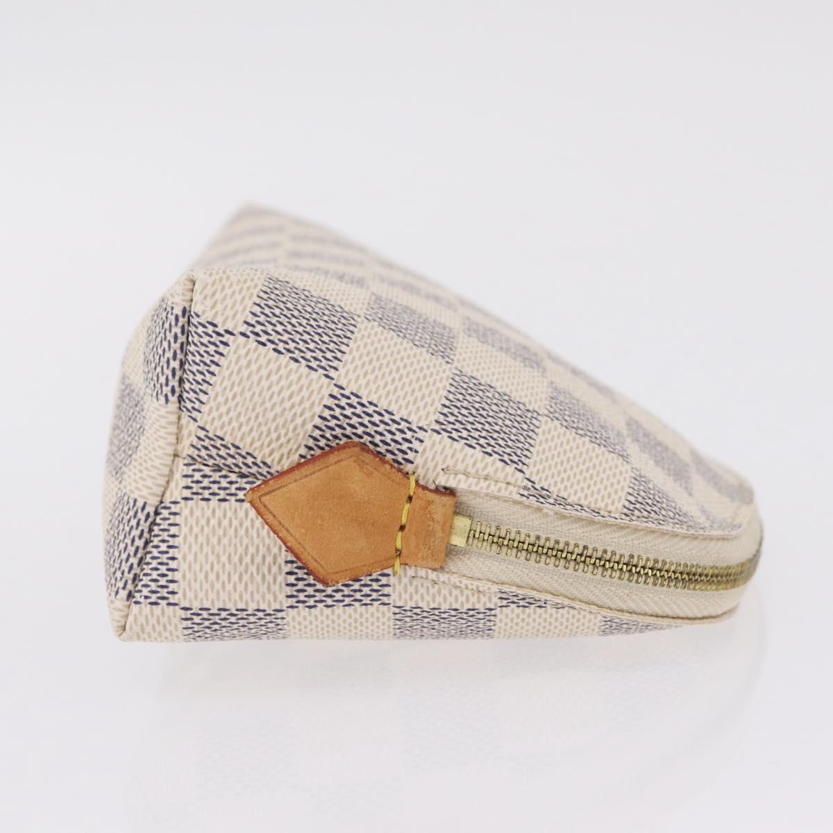 LOUIS VUITTON Damier Azur Pochette Cosmetic PM Pouch N60024 LV Auth 210332A