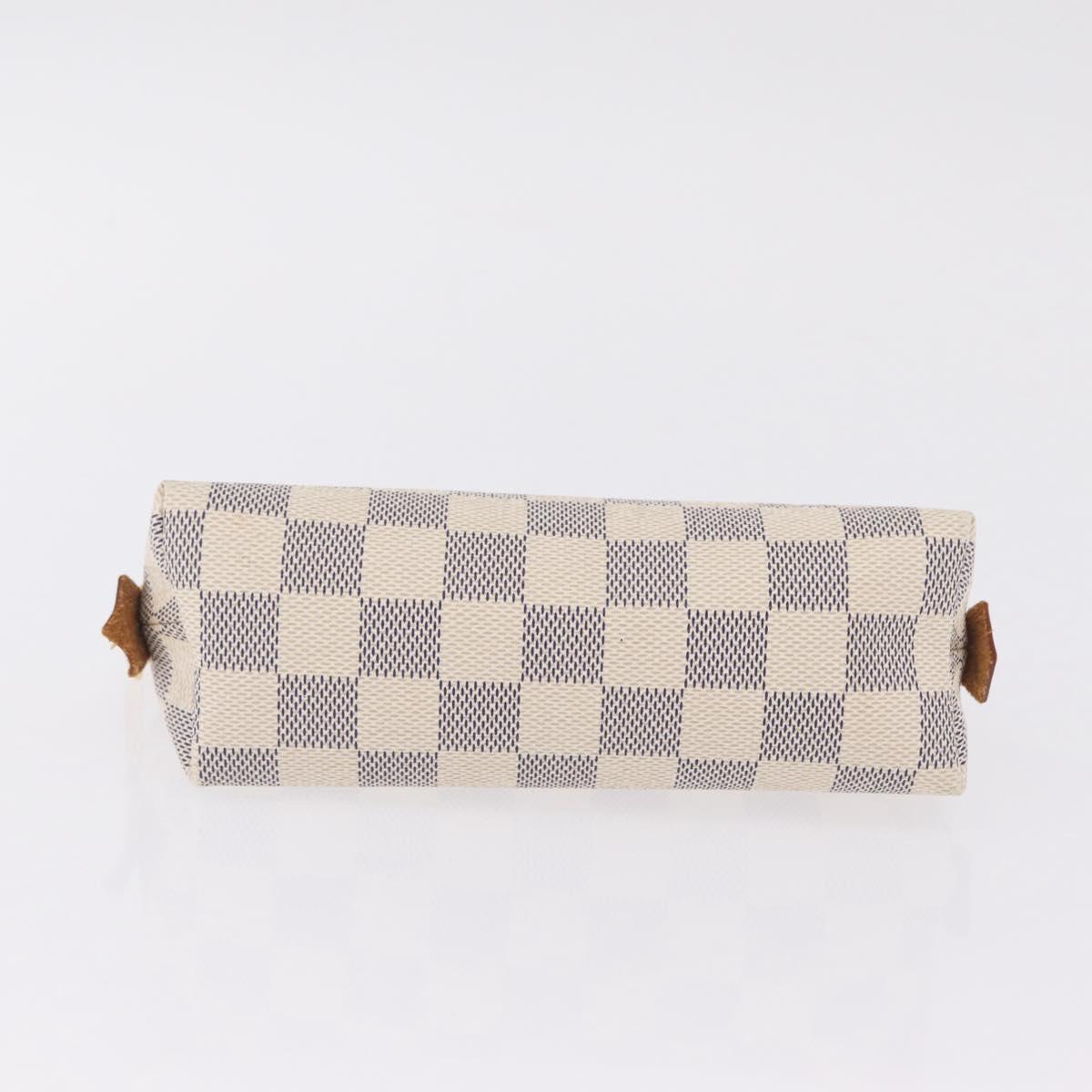 LOUIS VUITTON Damier Azur Pochette Cosmetic PM Pouch N60024 LV Auth 210332A