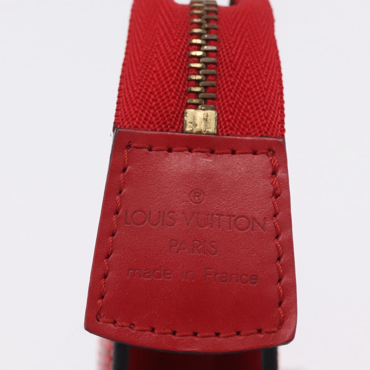 LOUIS VUITTON Epi Poche Toilette 15 Pouch Red LV Auth 210333