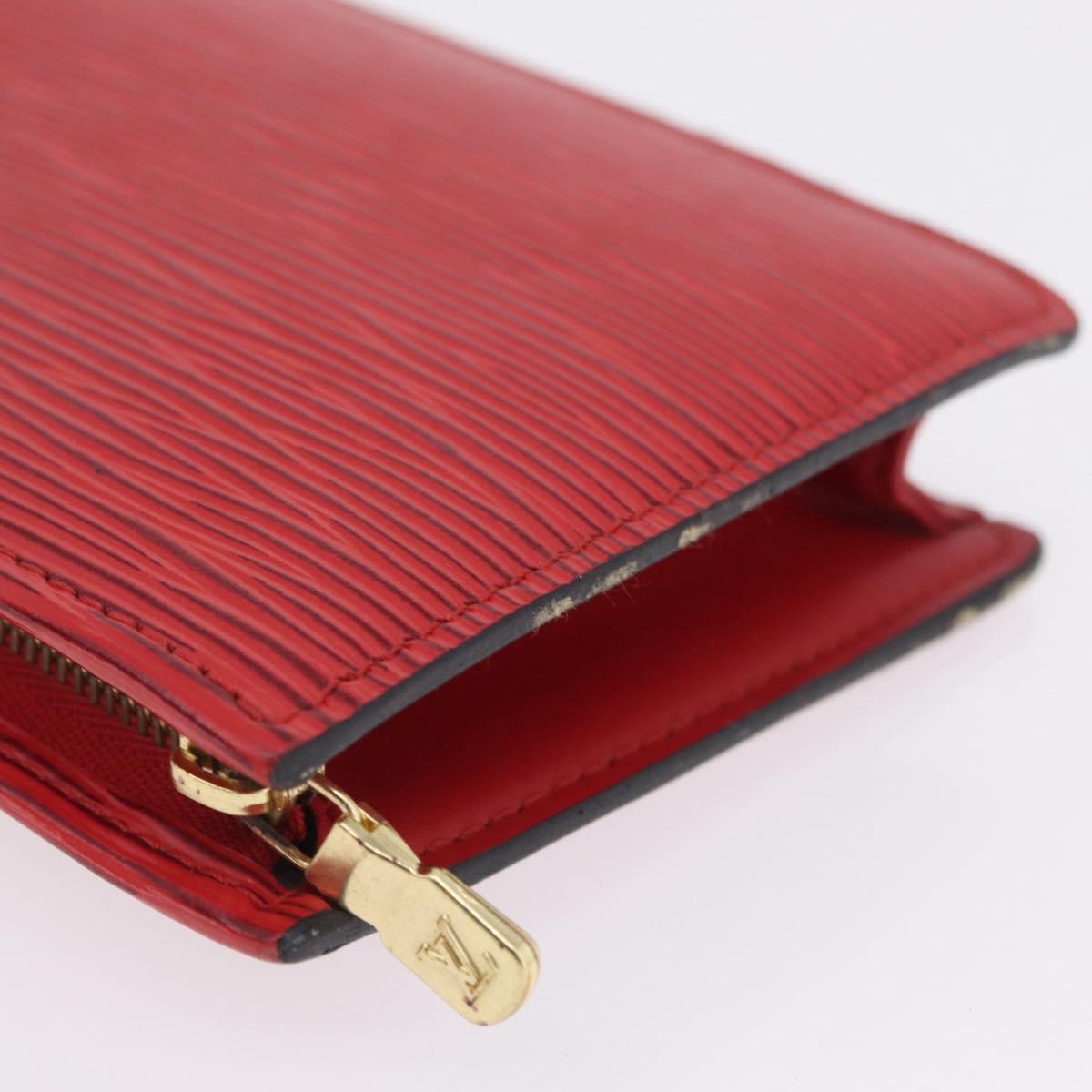 LOUIS VUITTON Epi Poche Toilette 15 Pouch Red LV Auth 210333