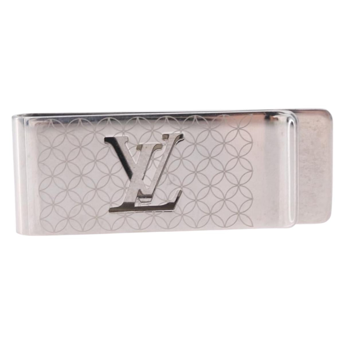 LOUIS VUITTON Pans Billets Champs Elysees Money Clip Silver M65041 Auth 210336A