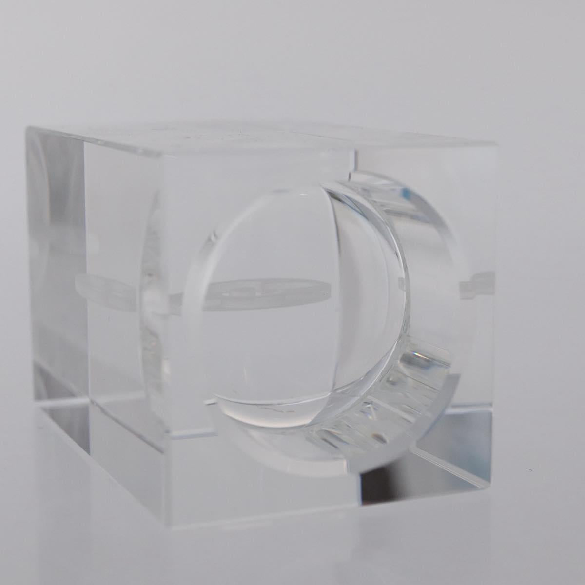 LOUIS VUITTON Candle Stand Glass Clear LV Auth 210339M