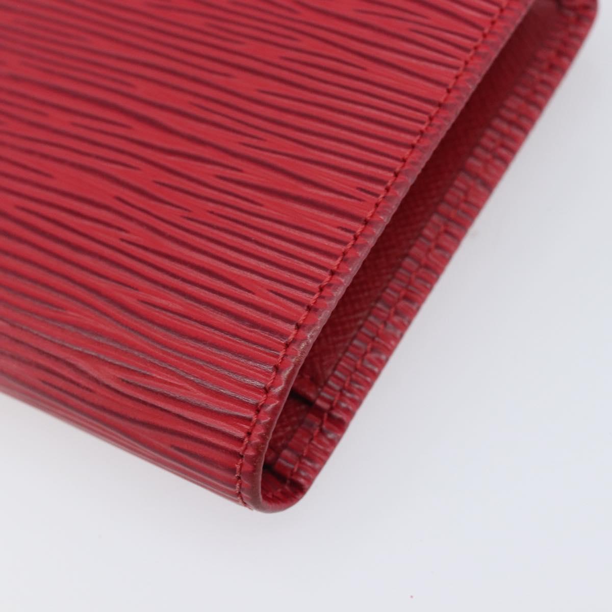 LOUIS VUITTON Epi Continental Viennois Long Wallet Red M63257 LV Auth 210340A