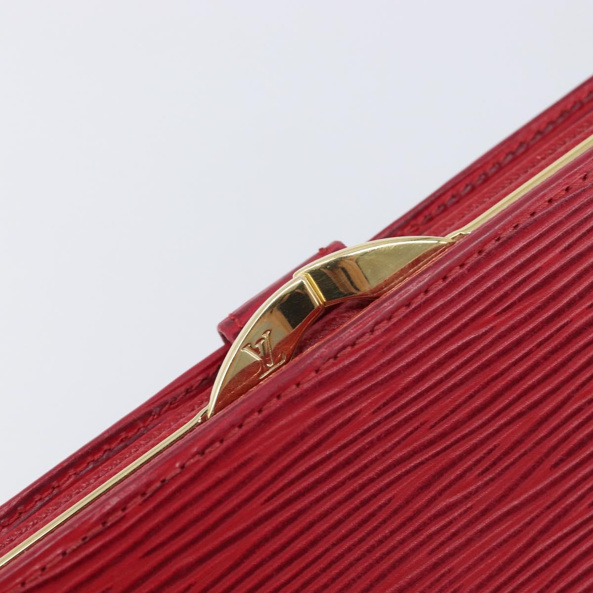 LOUIS VUITTON Epi Continental Viennois Long Wallet Red M63257 LV Auth 210340A