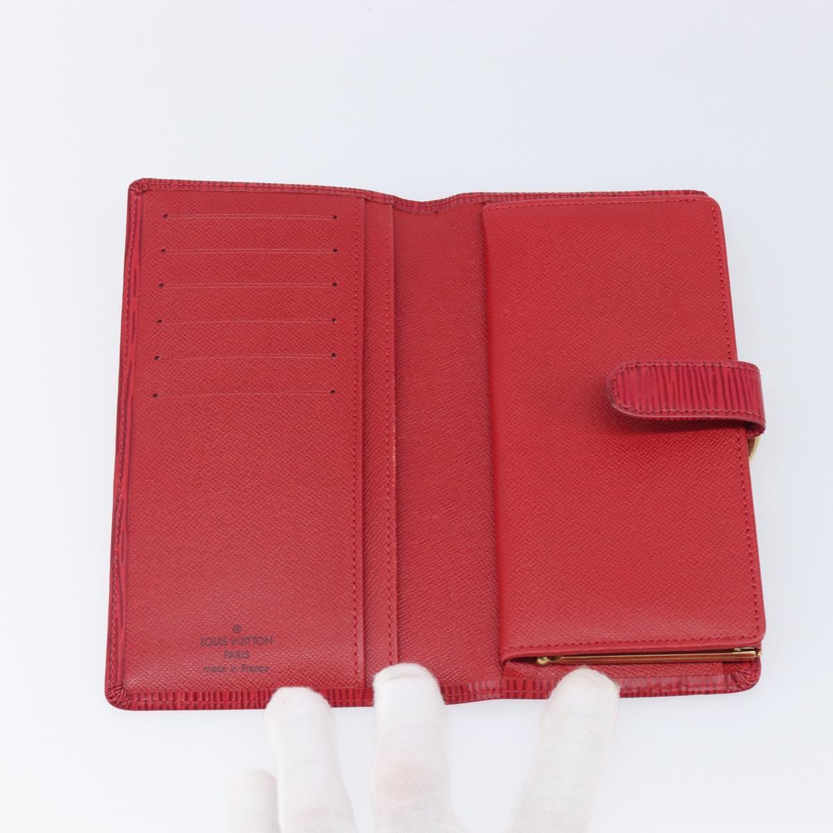 LOUIS VUITTON Epi Continental Viennois Long Wallet Red M63257 LV Auth 210340A