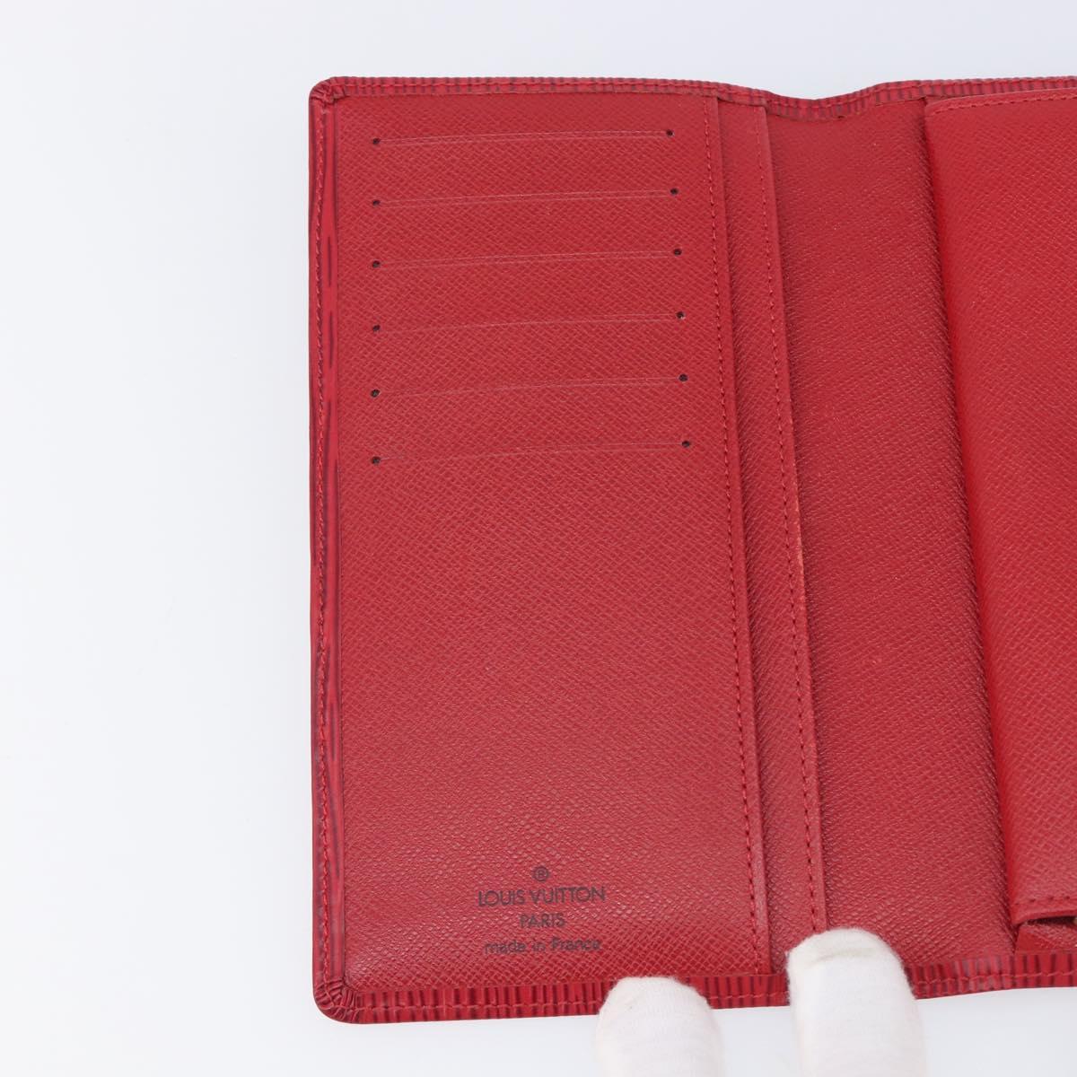 LOUIS VUITTON Epi Continental Viennois Long Wallet Red M63257 LV Auth 210340A