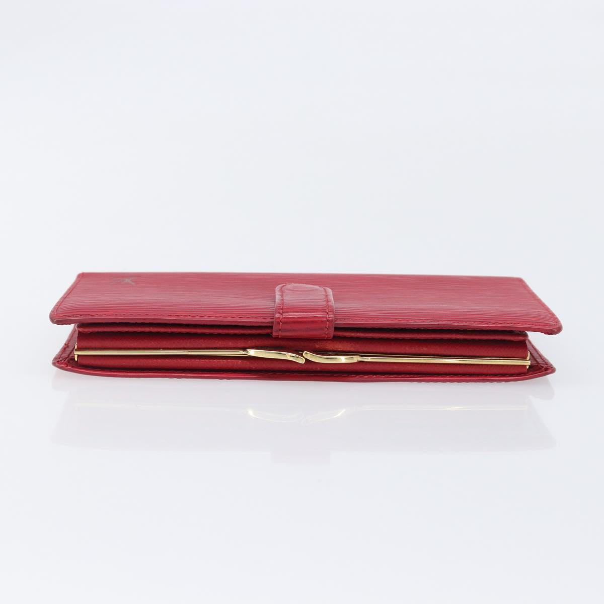 LOUIS VUITTON Epi Continental Viennois Long Wallet Red M63257 LV Auth 210340A