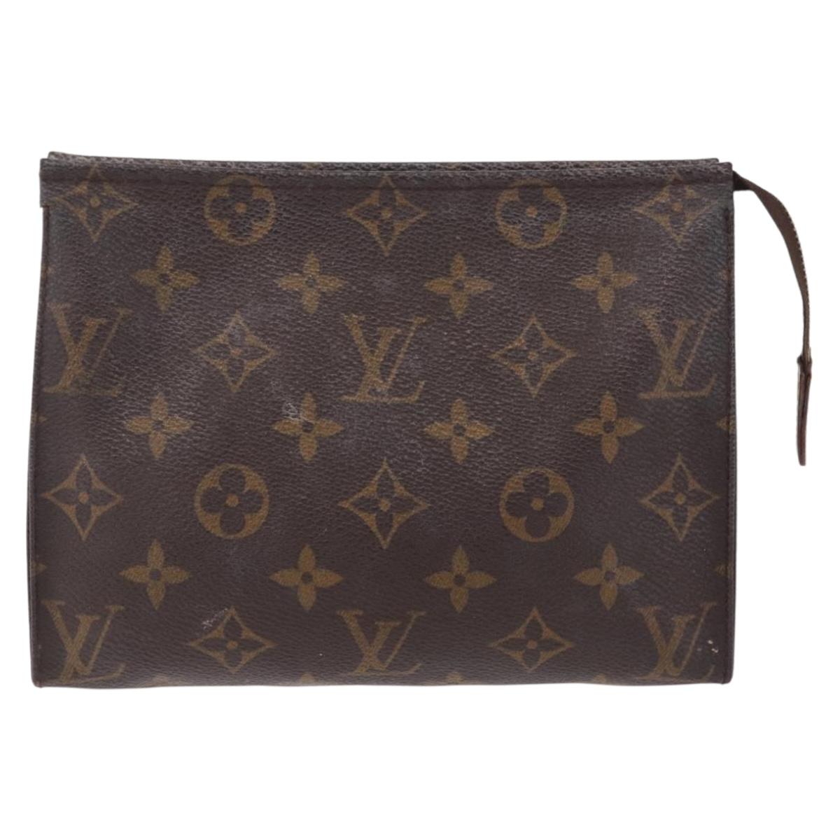 LOUIS VUITTON Monogram Poche Toilette 19 Pouch M47544 LV Auth 210346