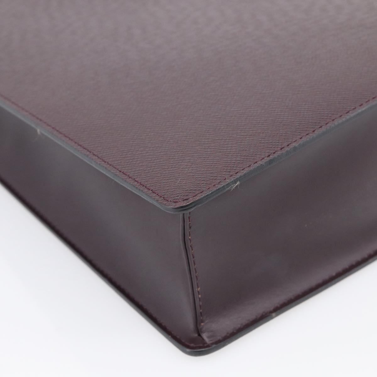 LOUIS VUITTON Taiga Sac Plat Hand Bag Acajou LV Auth 210365A