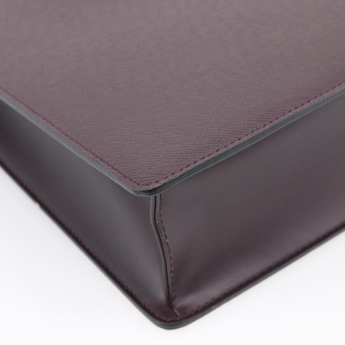 LOUIS VUITTON Taiga Sac Plat Hand Bag Acajou LV Auth 210365A