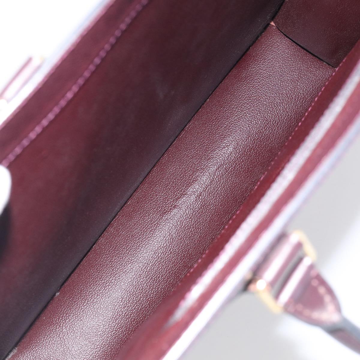 LOUIS VUITTON Taiga Sac Plat Hand Bag Acajou LV Auth 210365A