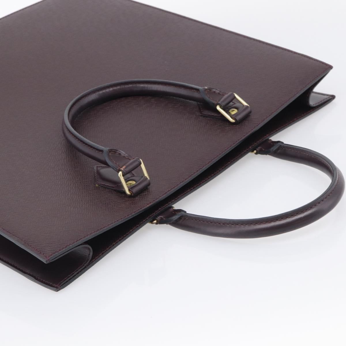 LOUIS VUITTON Taiga Sac Plat Hand Bag Acajou LV Auth 210365A