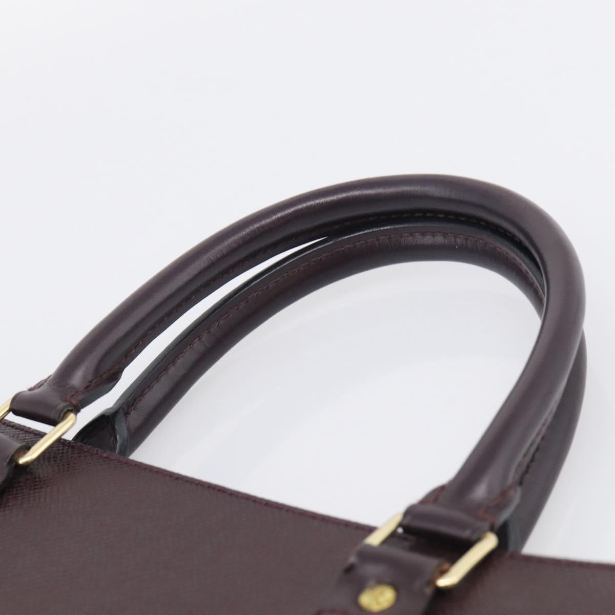 LOUIS VUITTON Taiga Sac Plat Hand Bag Acajou LV Auth 210365A