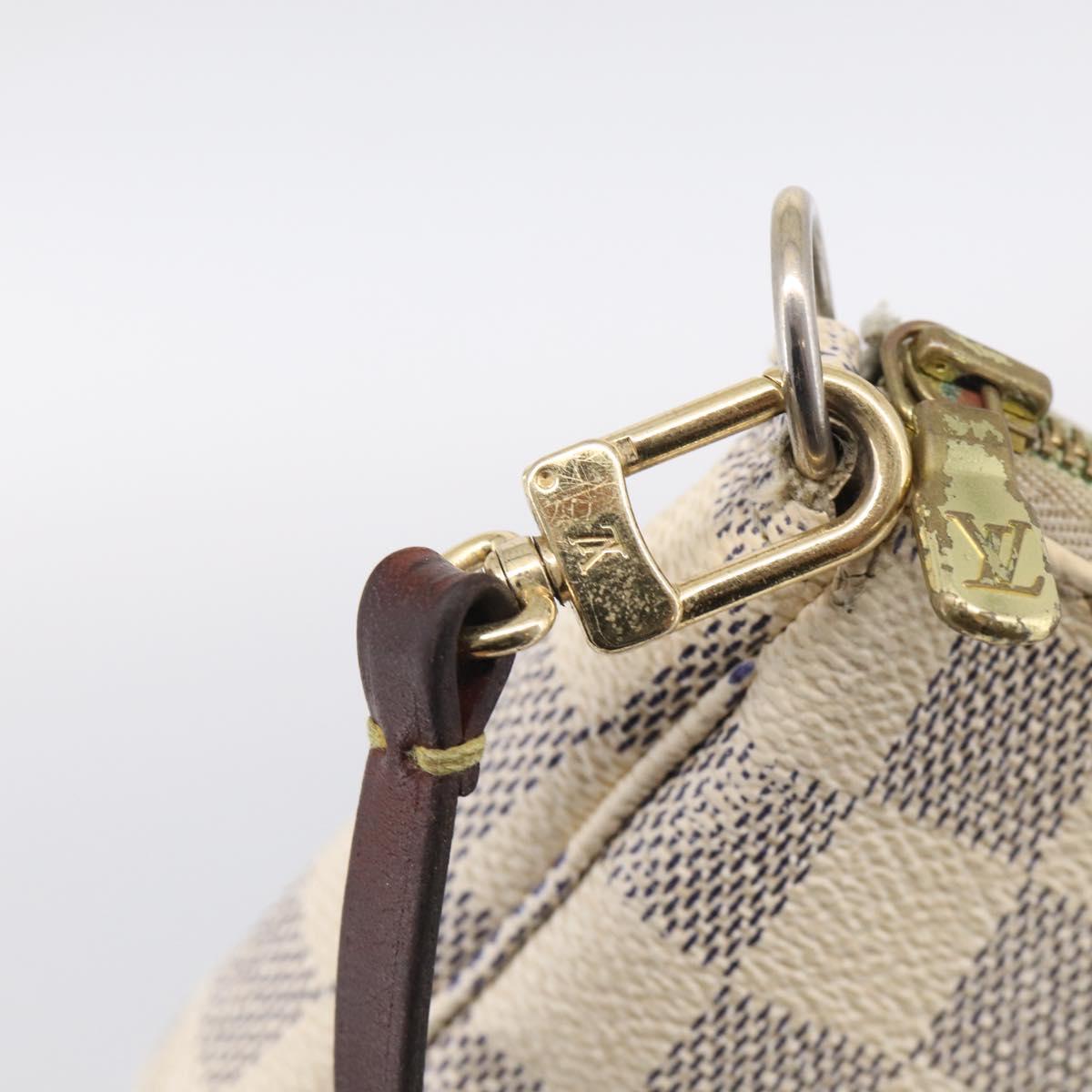 LOUIS VUITTON Damier Azur Pochette Accessoires Pouch N51986 LV Auth 210369