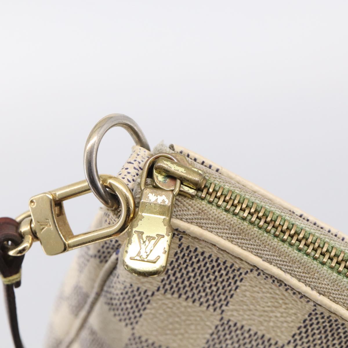 LOUIS VUITTON Damier Azur Pochette Accessoires Pouch N51986 LV Auth 210369