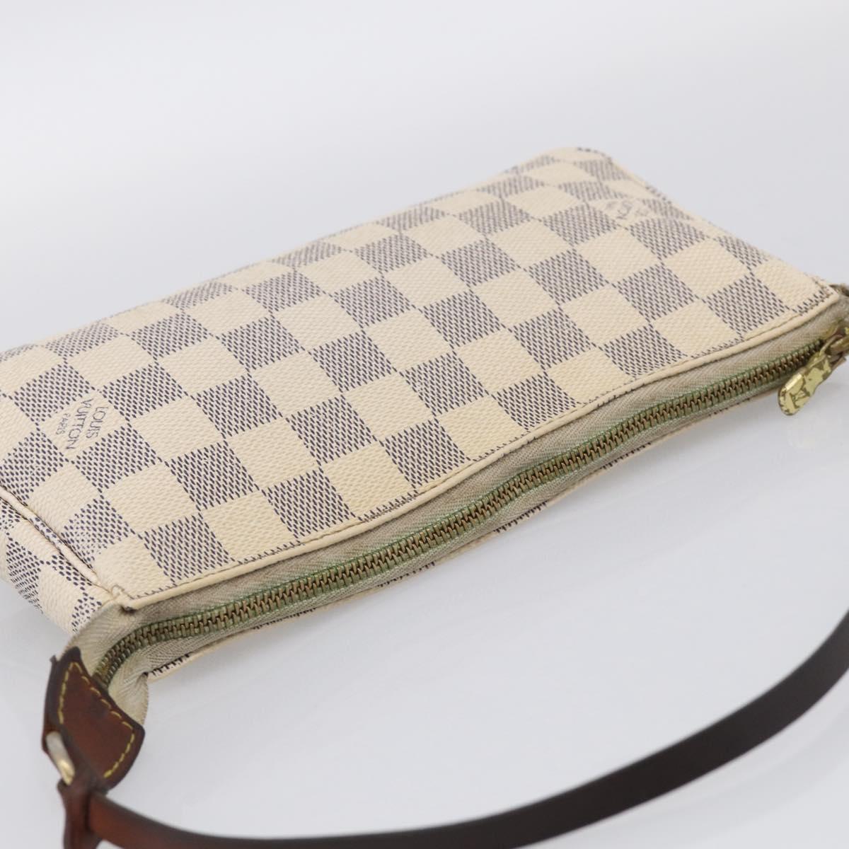 LOUIS VUITTON Damier Azur Pochette Accessoires Pouch N51986 LV Auth 210369