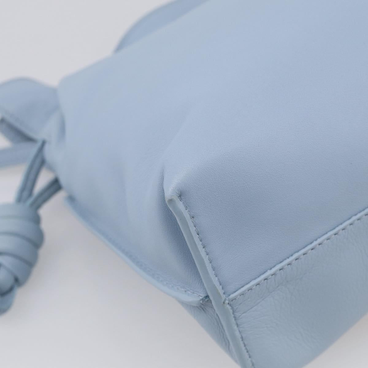 LOEWE Flamenco Bag Leather Maruha Mario Collaboration Light Blue Auth 210374SAM