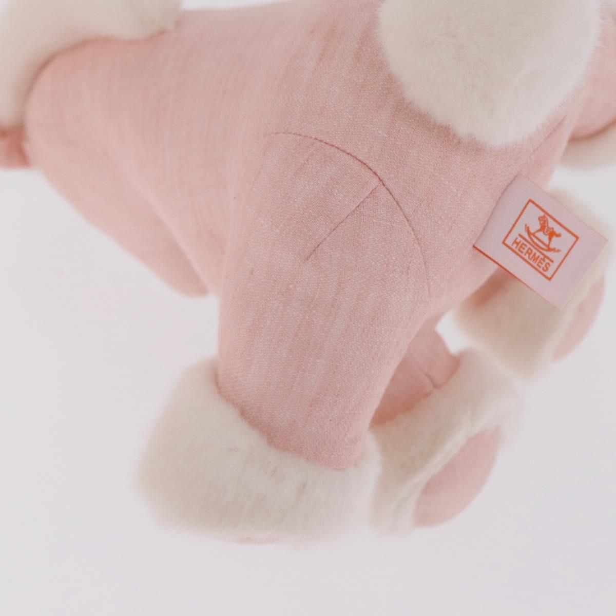HERMES Baby Elmy Stuffed Polyester Pink Auth 210400M