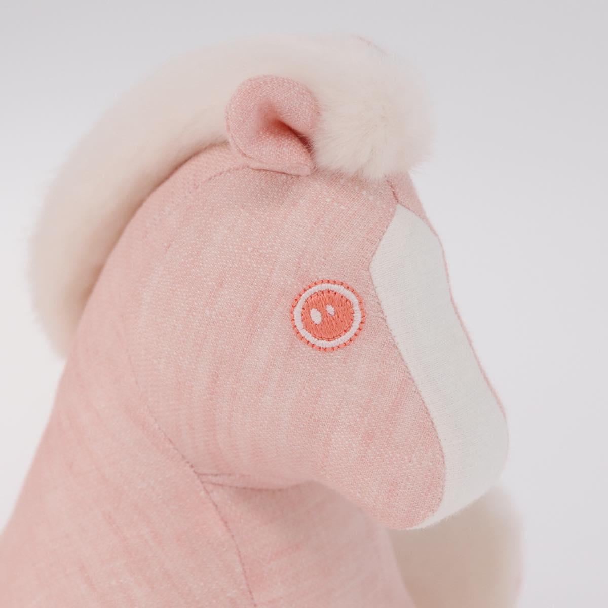 HERMES Baby Elmy Stuffed Polyester Pink Auth 210400M