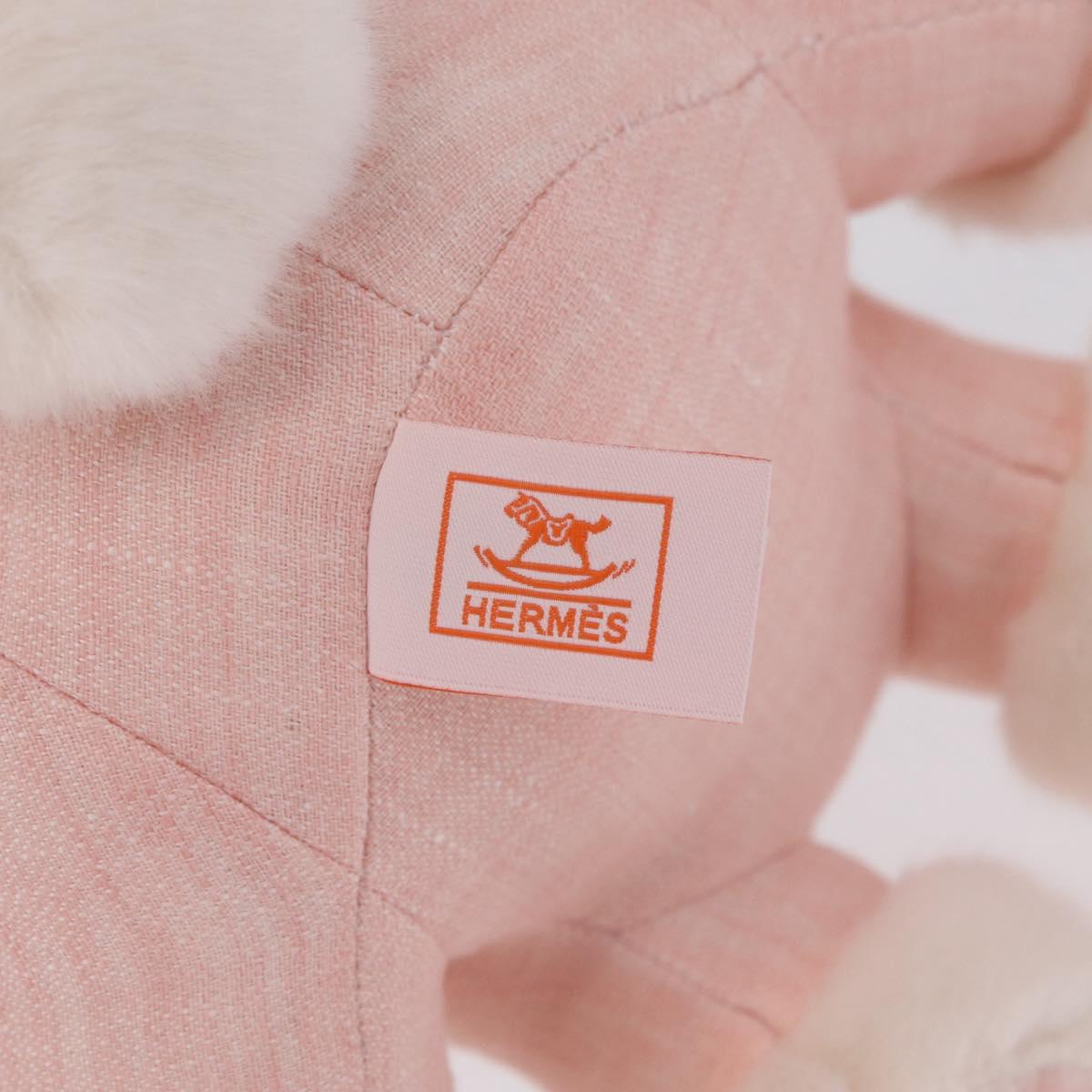 HERMES Baby Elmy Stuffed Polyester Pink Auth 210400M