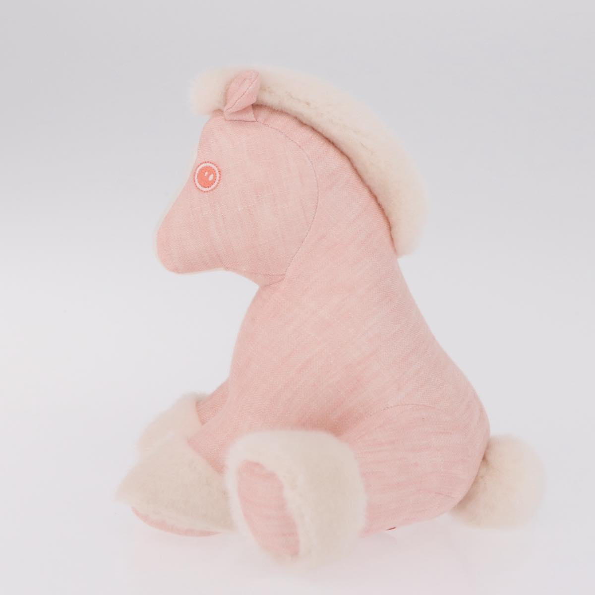 HERMES Baby Elmy Stuffed Polyester Pink Auth 210400M