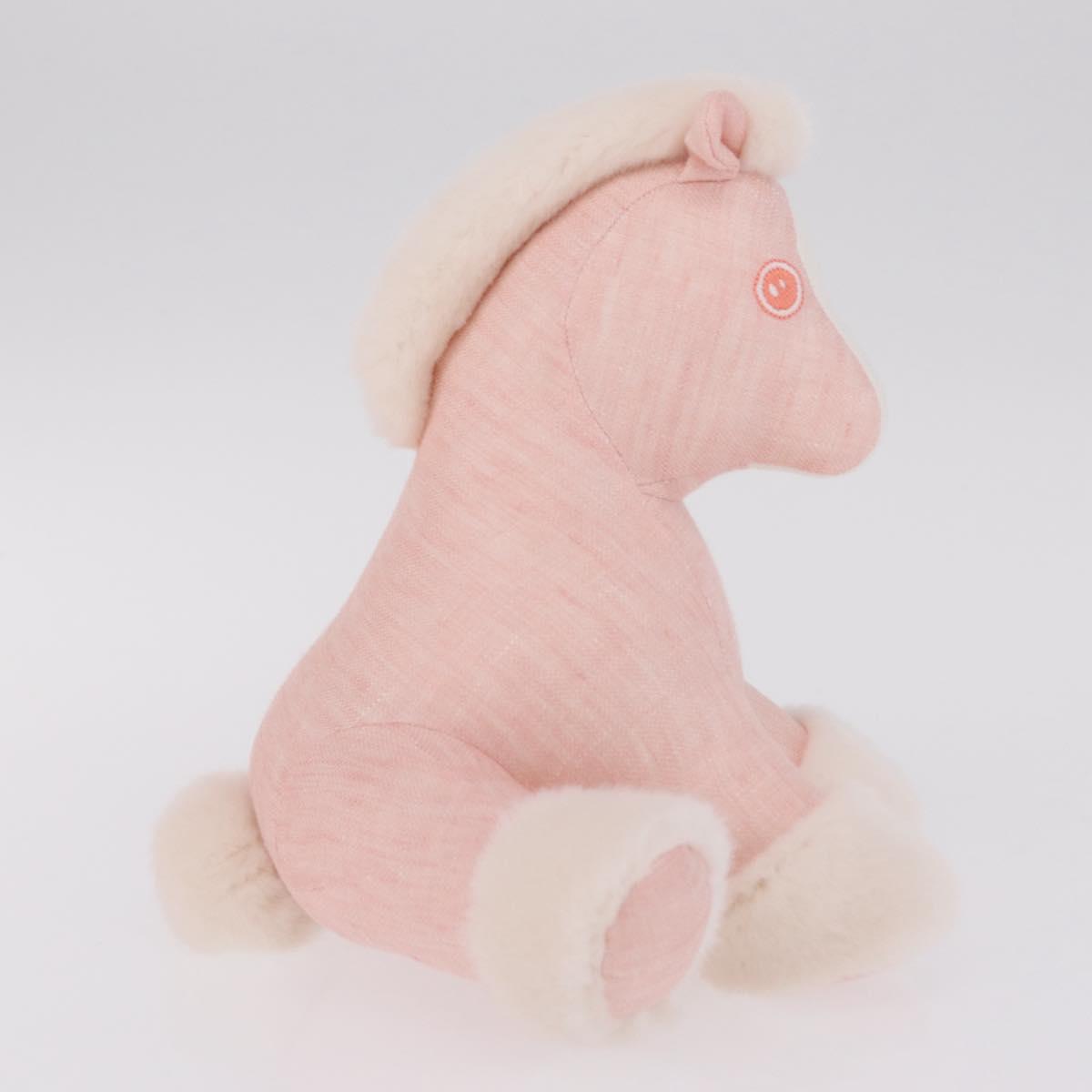 HERMES Baby Elmy Stuffed Polyester Pink Auth 210400M