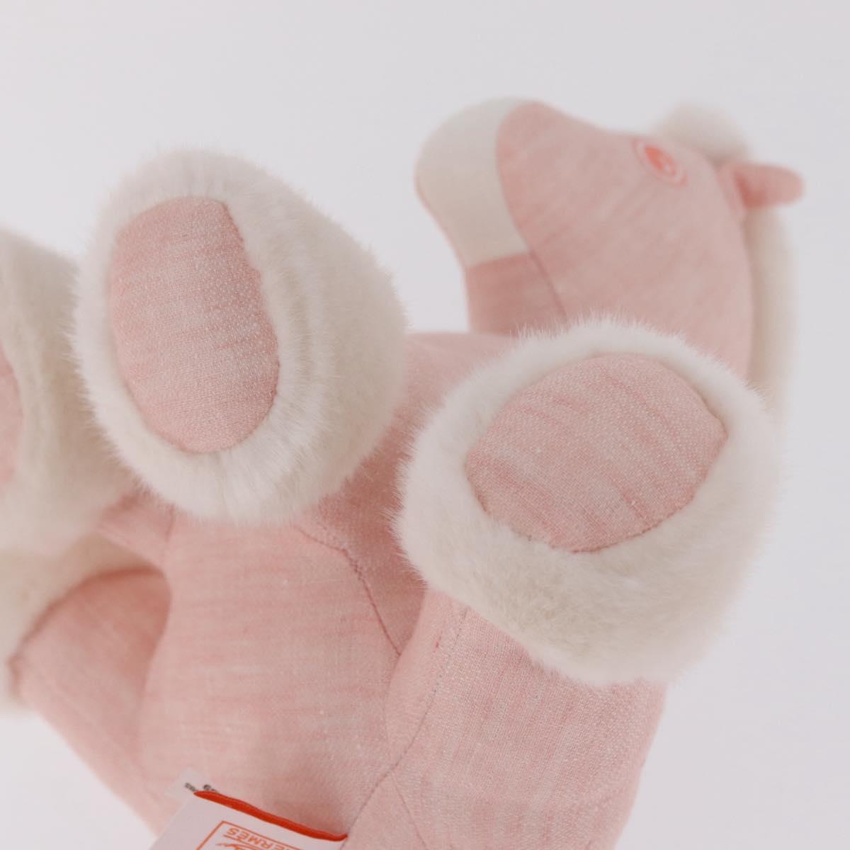 HERMES Baby Elmy Stuffed Polyester Pink Auth 210400M