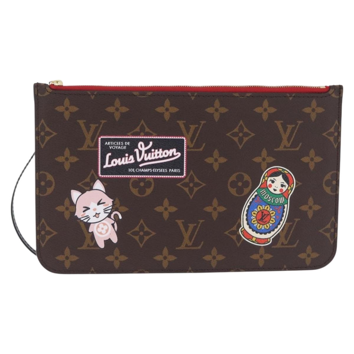 LOUIS VUITTON Monogram Neverfull MM Pouch My LV World Tour Pouch LV Auth 210410V