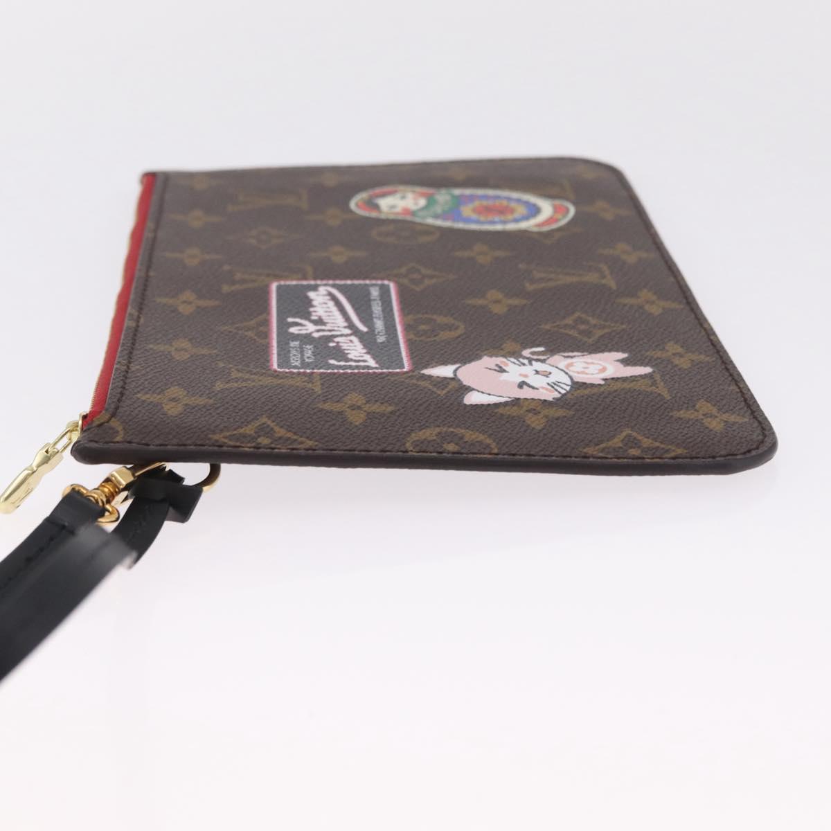 LOUIS VUITTON Monogram Neverfull MM Pouch My LV World Tour Pouch LV Auth 210410V