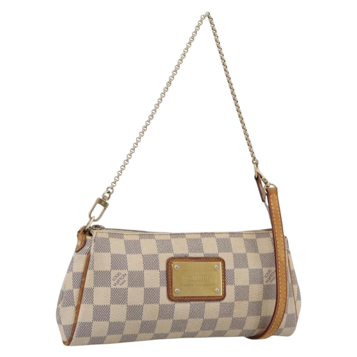 LOUIS VUITTON Damier Azur Eva Shoulder Bag 2way N55214 LV Auth 210415A