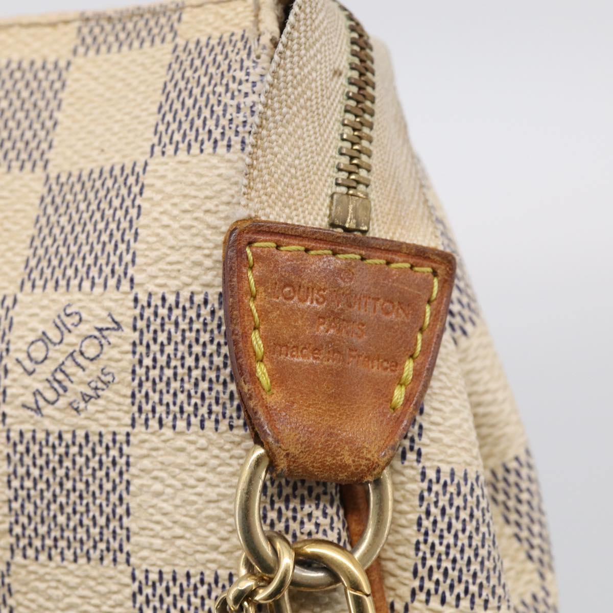 LOUIS VUITTON Damier Azur Eva Shoulder Bag 2way N55214 LV Auth 210415A