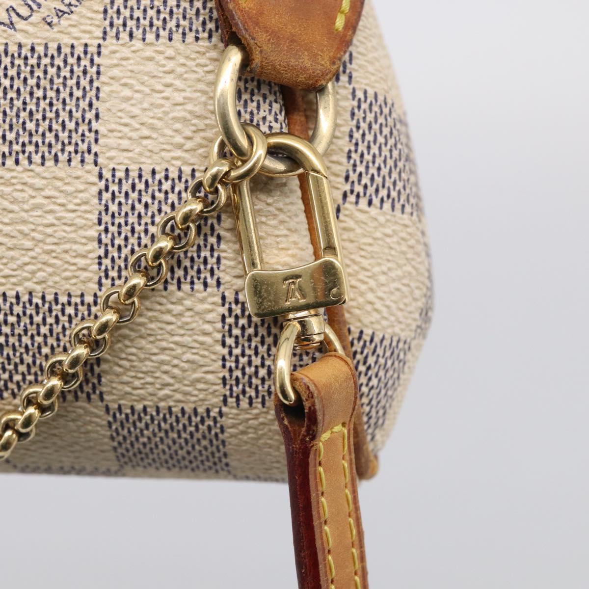 LOUIS VUITTON Damier Azur Eva Shoulder Bag 2way N55214 LV Auth 210415A