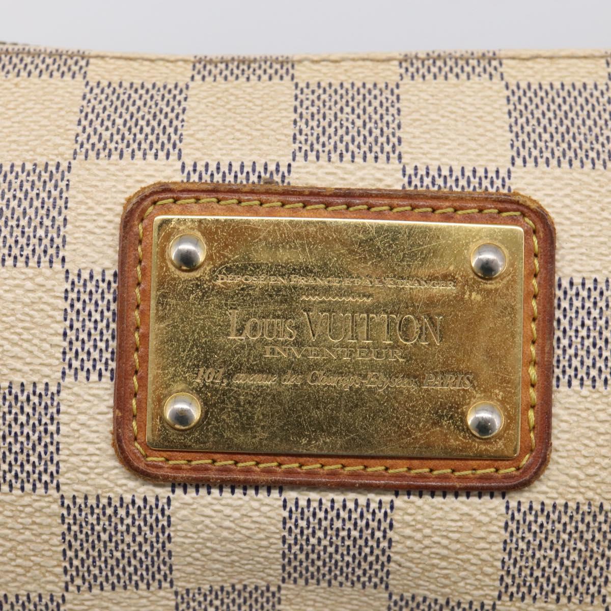 LOUIS VUITTON Damier Azur Eva Shoulder Bag 2way N55214 LV Auth 210415A