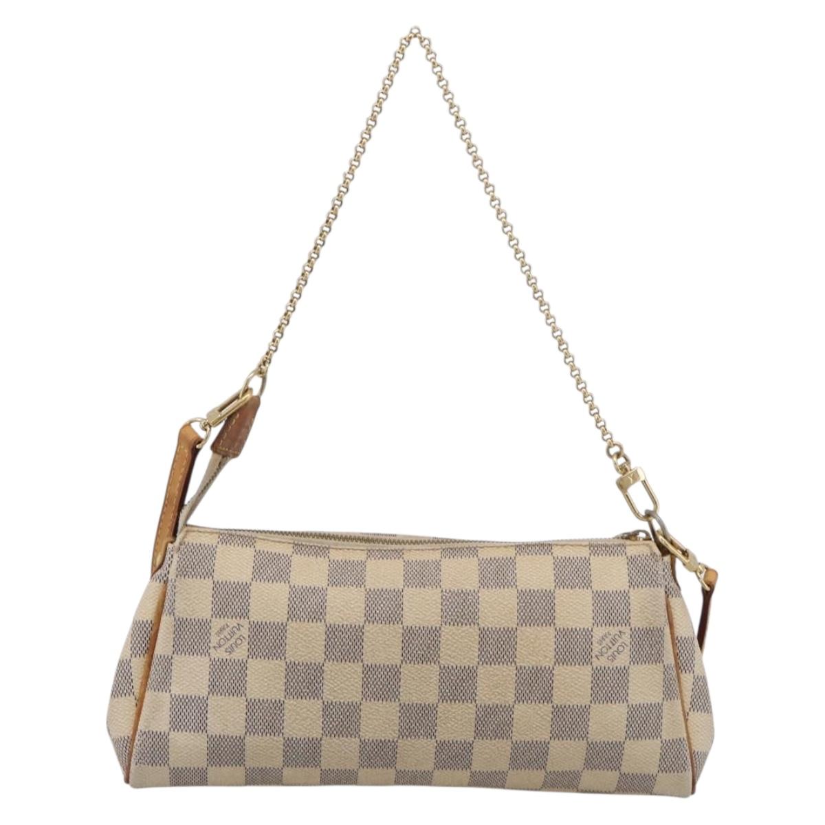 LOUIS VUITTON Damier Azur Eva Shoulder Bag 2way N55214 LV Auth 210415A