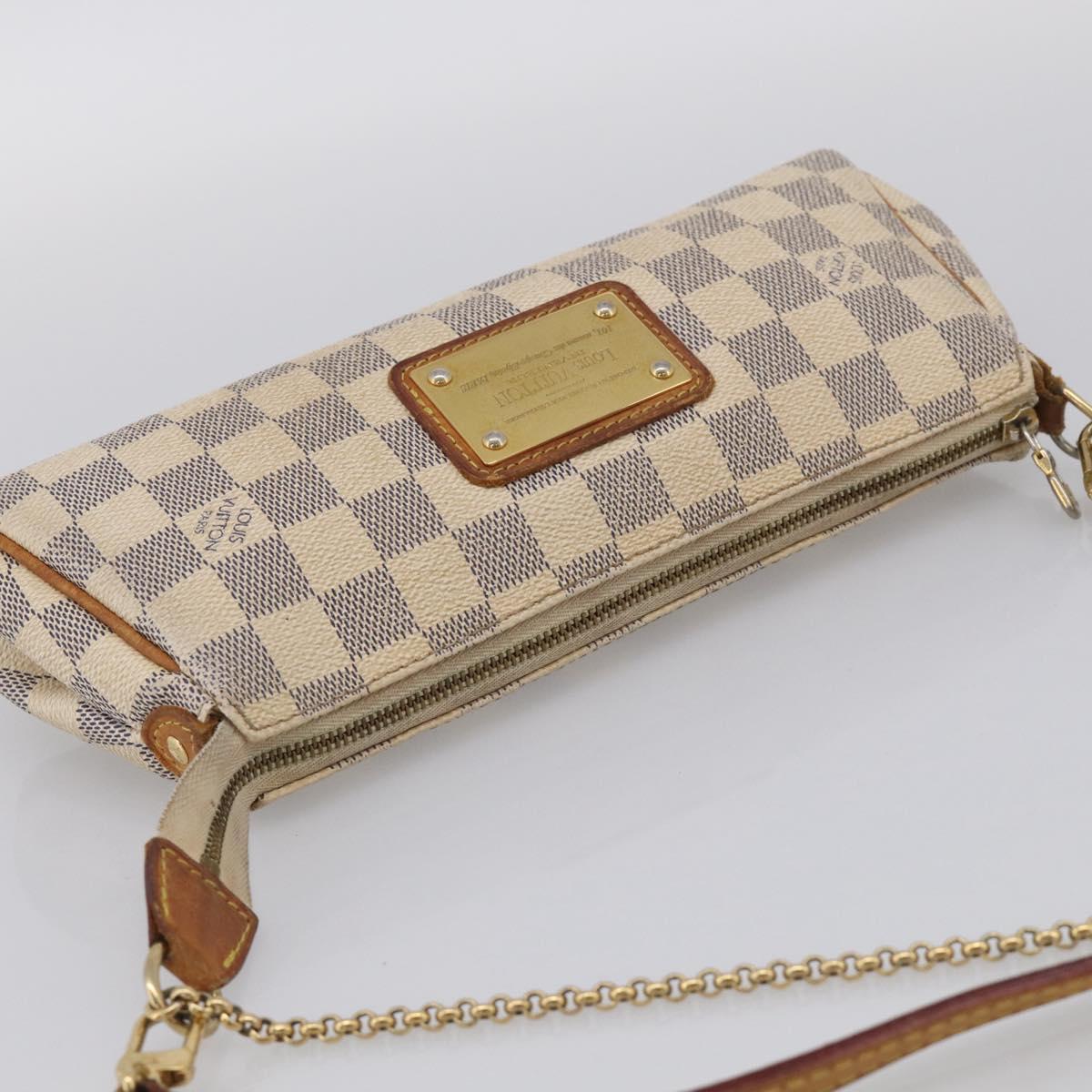 LOUIS VUITTON Damier Azur Eva Shoulder Bag 2way N55214 LV Auth 210415A
