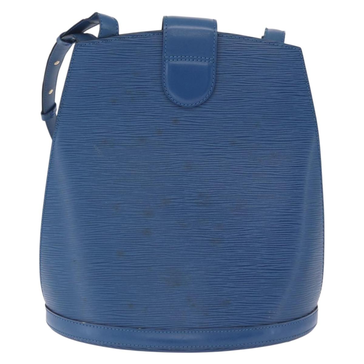 LOUIS VUITTON Epi Cluny Shoulder Bag Blue M52255 LV Auth 210417