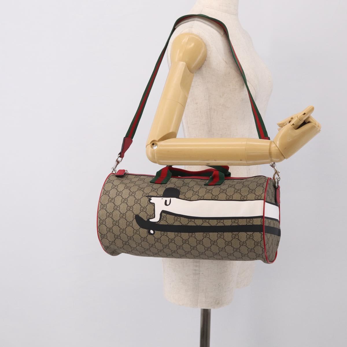 GUCCI GG Supreme Web Sherry Line Children's Dog Bag 2way 793849 Auth 210419SM